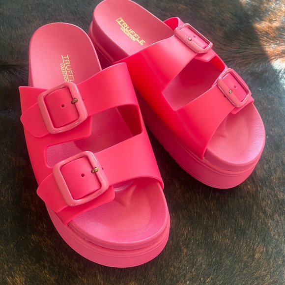 Hot pink platform sandal brand new size 37 - Picture 2 of 3